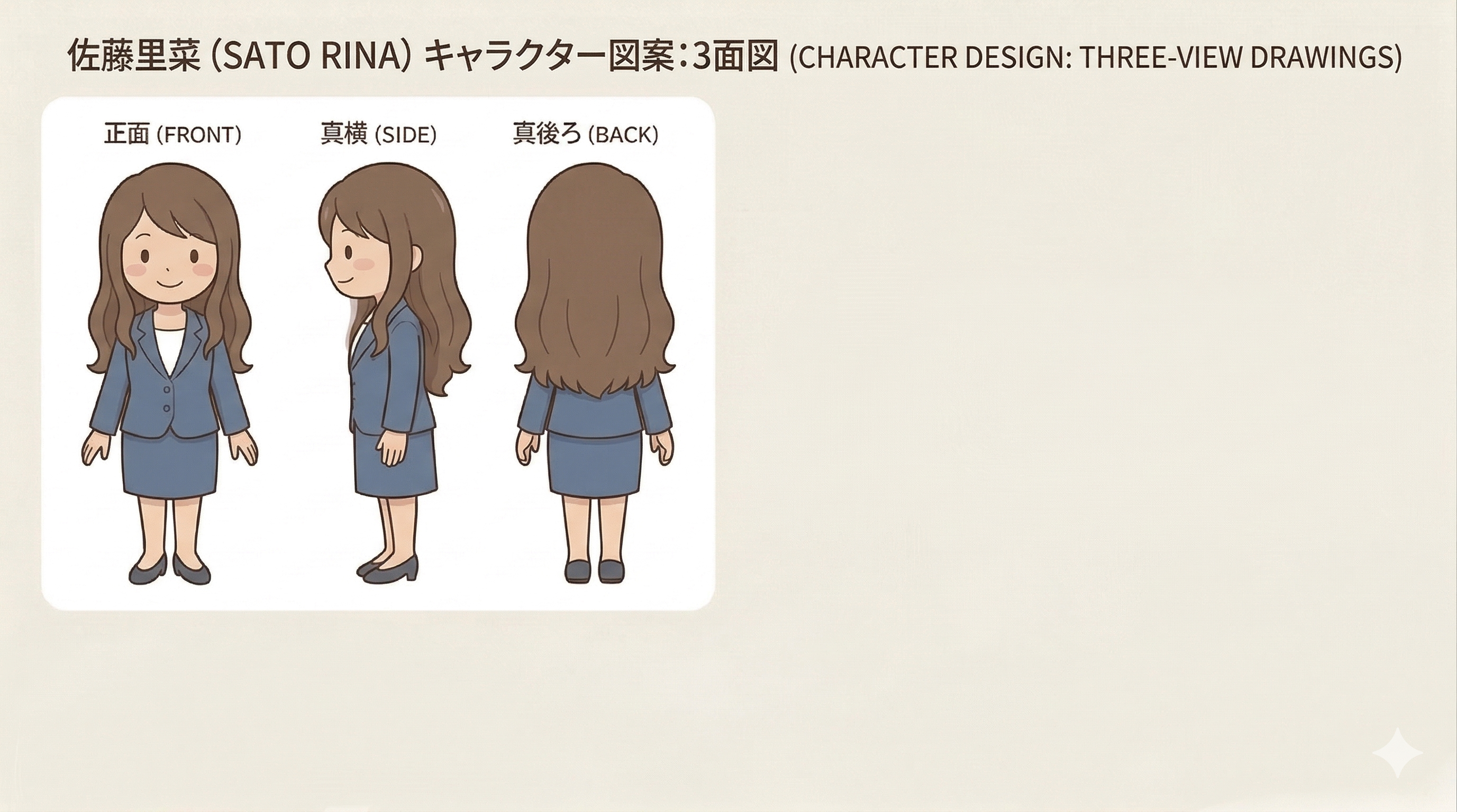 佐藤里菜のキャラクターイラスト